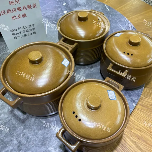 山西平定无釉老式土砂锅炖锅家用煲汤熬粥炖肉传统土砂锅耐高温