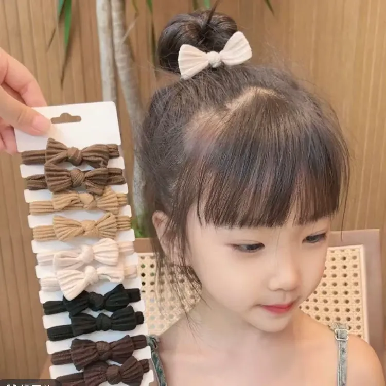 新款蝴蝶结头绳皮筋女扎头发圈儿童发绳女童头饰高马尾不伤发