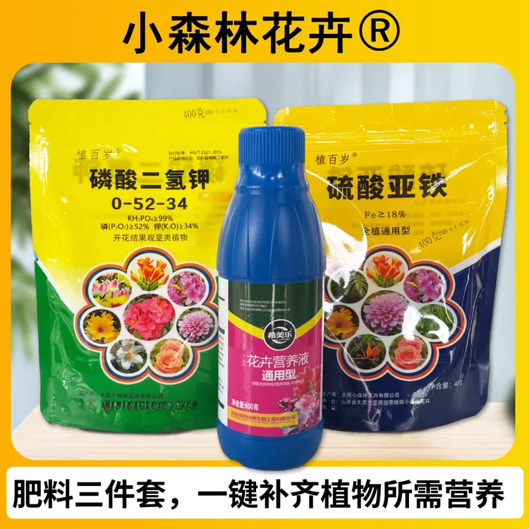 养花必备三件套花卉营养液磷酸二氢钾硫酸亚铁壮根保花