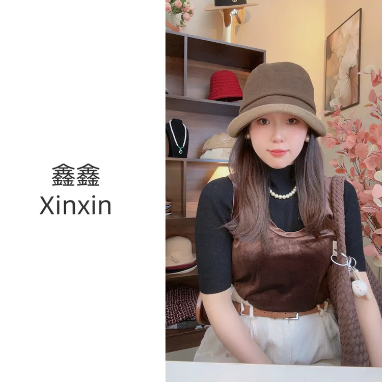 渔夫帽女秋冬盆帽轻职风极简帽子百搭气质打底休闲