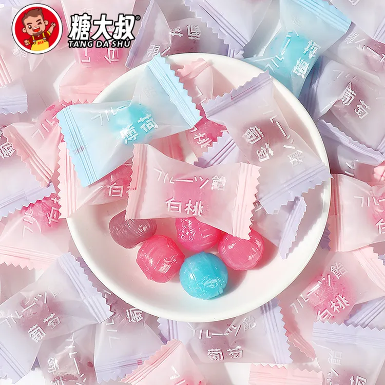 糖大叔白桃糖水果硬糖61儿童节糖果小零食网红高颜值喜糖散装500g