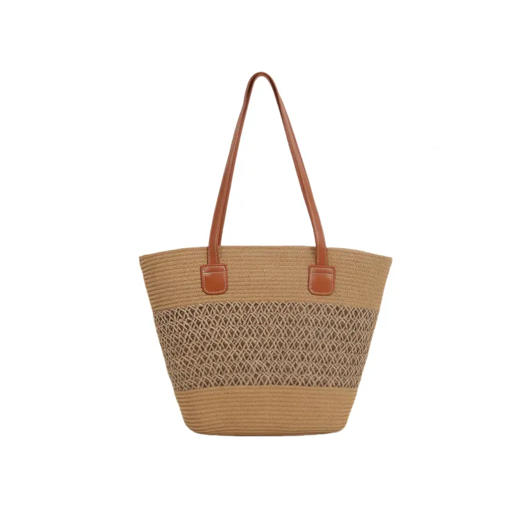 镂空包包特色草编包女大容量编织菜篮子夏日沙滩包法式单肩便携包