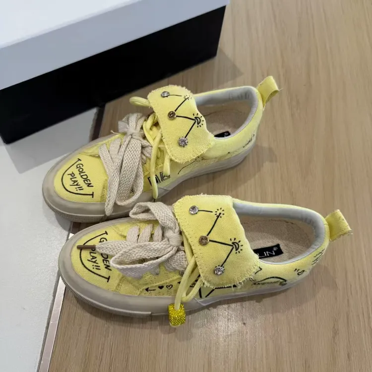 定制欧货做旧帆布鞋运动帆布鞋时尚百搭夏季透气潮流潮鞋厚底