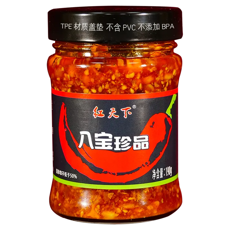 红天下辣椒酱六瓶礼盒邯郸鸡泽特产送礼天下红辣椒酱八宝牛肉酱