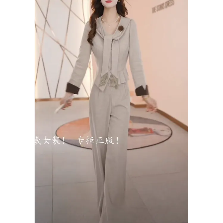 美曦女装秋季时尚女神修身洋气宽松气质休闲百搭显瘦套装
