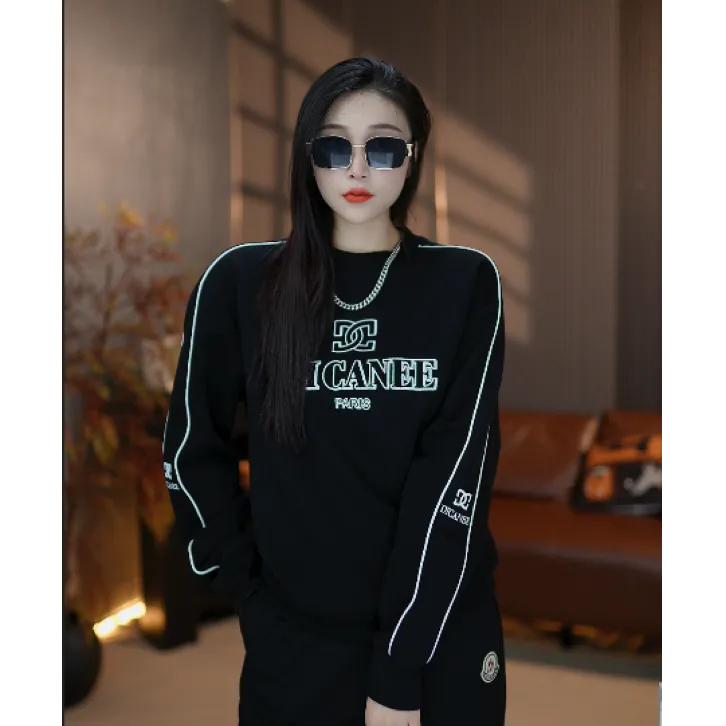 【麦森森专属】25秋定制精仿羊毛圆领麦穗刺绣宽肩刺绣针织显瘦长袖