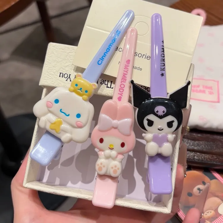 三丽鸥hellowkitty夹子女生ins发夹发饰侧边夹库洛米美乐蒂玉桂狗