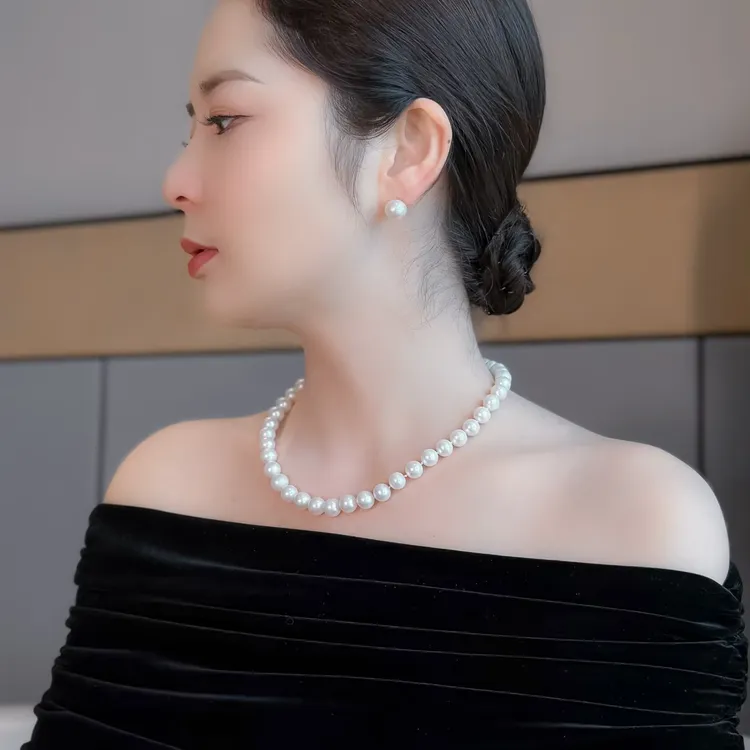  【奶茶】珍珠项链暖白简约时尚气质优雅百搭轻奢