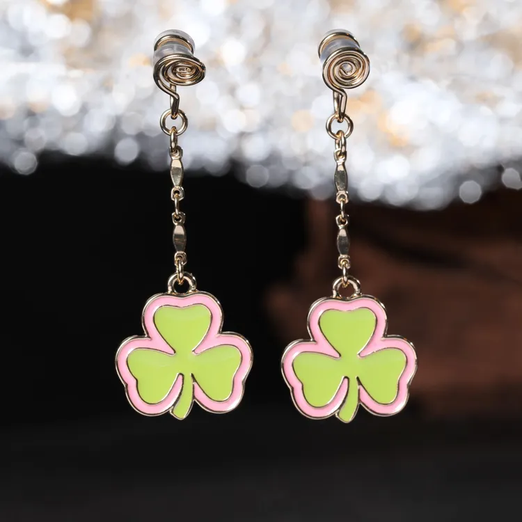 合金耳饰 三叶草幸运时尚无耳洞耳夹女学生党耳饰潮女氛围感配饰