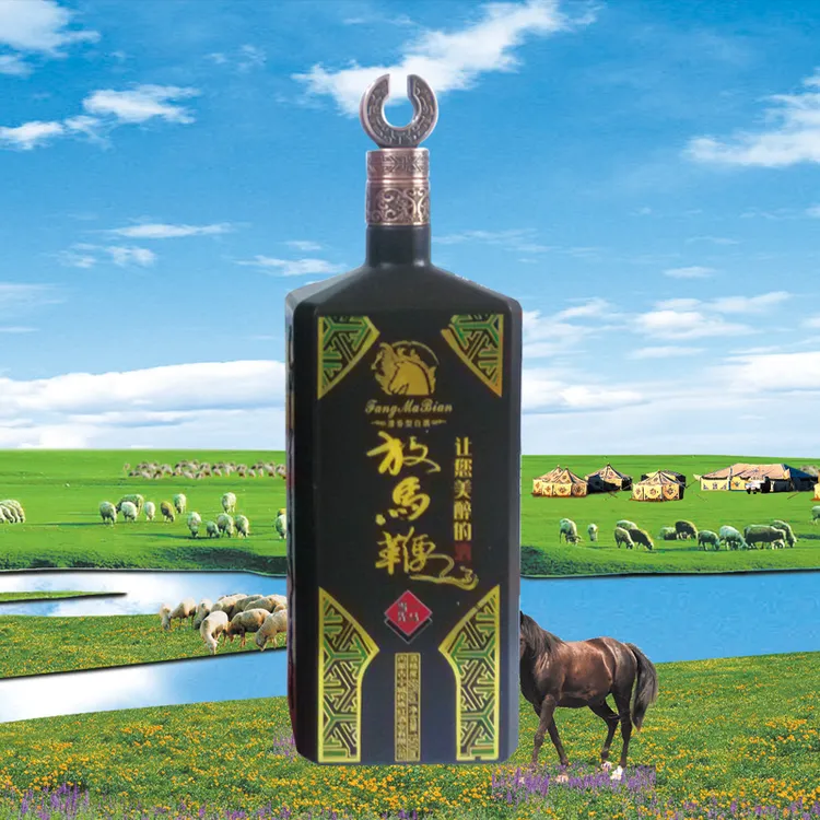 苠族红【老马草原】放马鞭牛角酒1.5L*1瓶60度1500ML