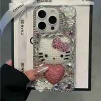 珍珠点钻KT粉白钻适用于苹果iPhone16promax手机壳15高级感13名媛
