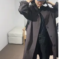 NIU ZI 修身纽扣咖风衣#16