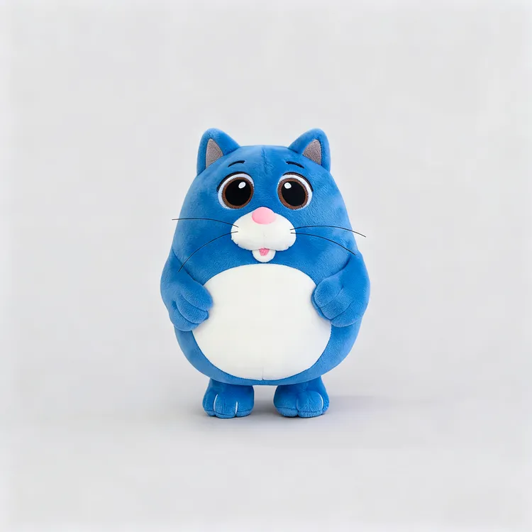 正版月半猫毛绒玩偶可爱搞怪胖猫公仔适合送男女朋友礼物