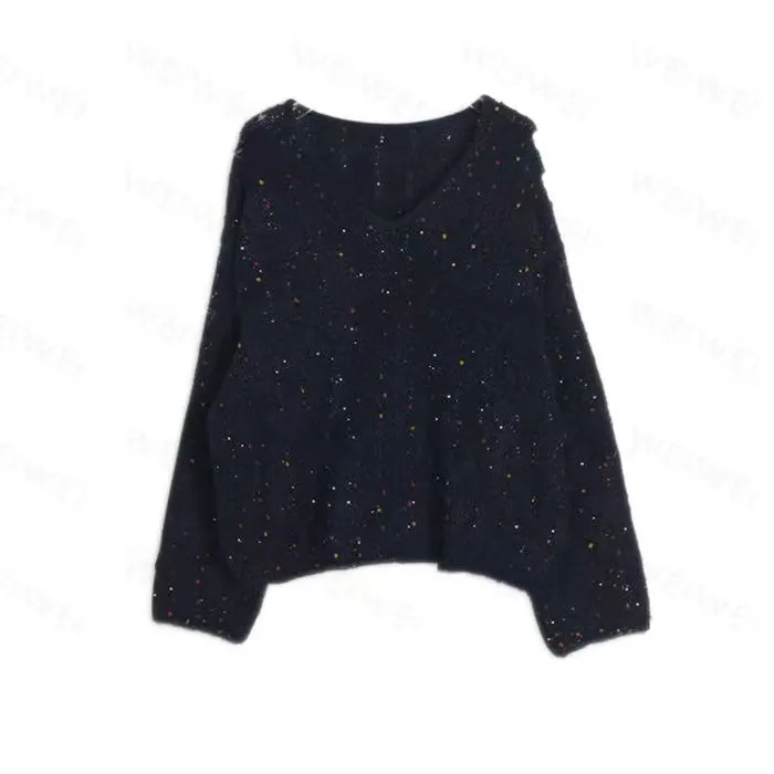 V领套头针织衫hh008