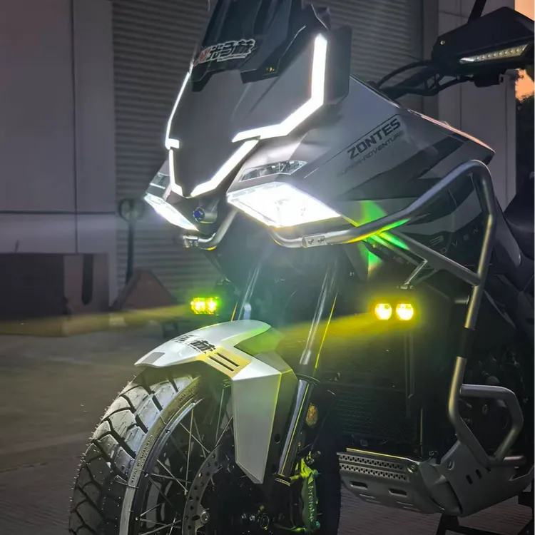 光马赫四矩阵射灯适配于升仕703F同步雾灯按键远近光切线喇叭爆闪