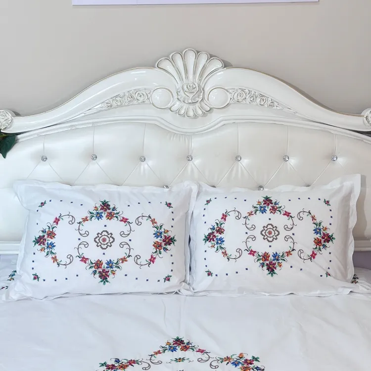 棉布刺绣枕套50宽70长YASTUK KAP一对