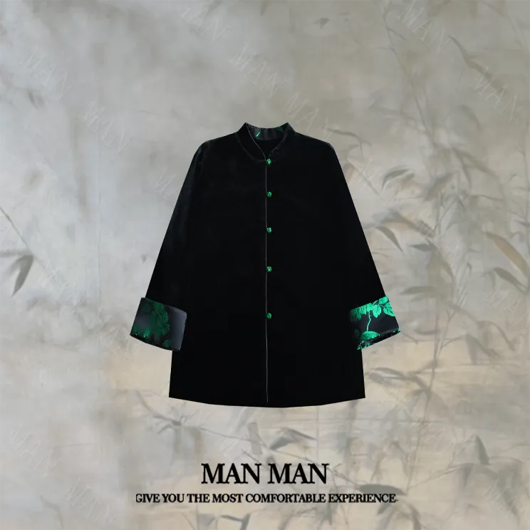 满满出品-『喜登枝桑蚕丝外套』25300重磅气质轻奢挽袖中式秋冬