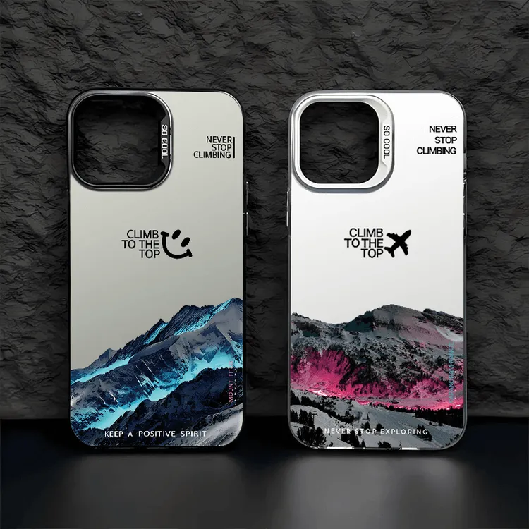 红蓝极光适用于苹果iqoo华为oppo小米15vivo一加彩银手机防摔壳