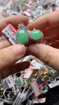 翡翠戒指银S925镶嵌888888    8