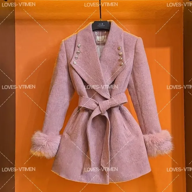 【悠姐品牌专属】小香风毛呢加棉外套女新款冬季今年流行爆款高级感