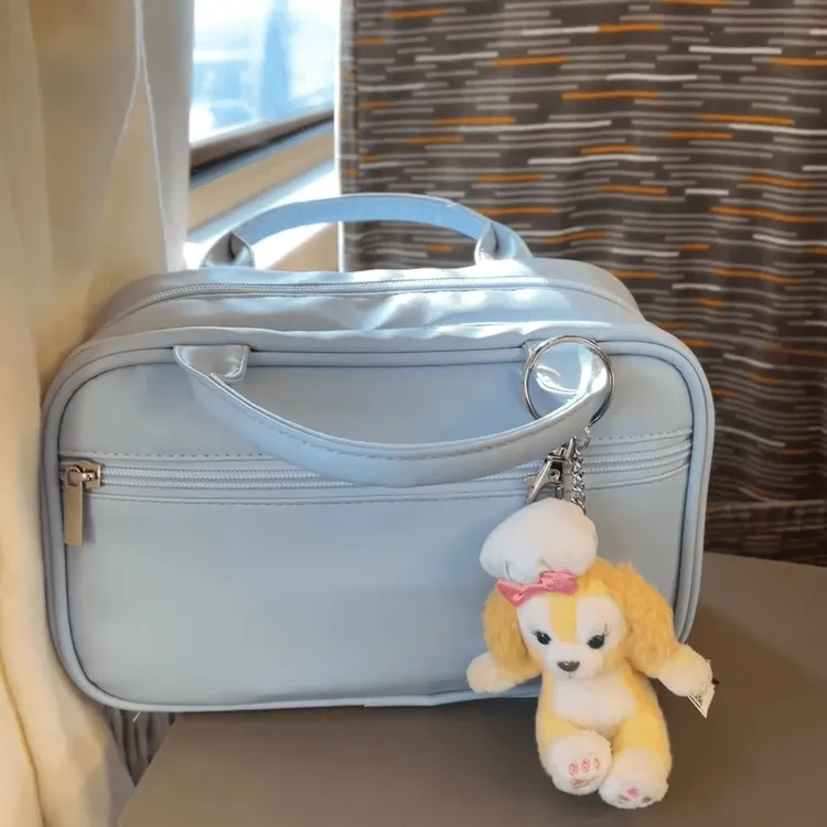 分区收纳防水化妆包大容量外出随身携带女可爱手提旅行便捷简约