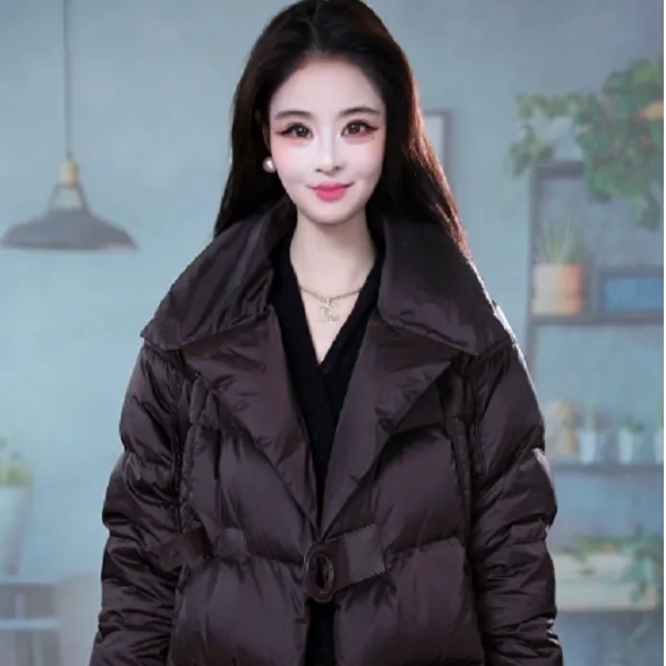 冬季时尚高奢爆款洋气减龄百搭白鸭绒羽绒服外套M-3XL