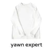 yawnexpert【牛牛自留】云朵触感超柔纯白简约插肩袖圆领长袖打底T