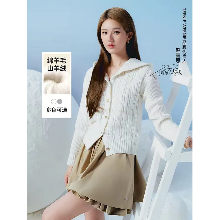 TEENIEWEENIE 25冬款女落肩袖常规休闲慵懒风TTCK254TC7E