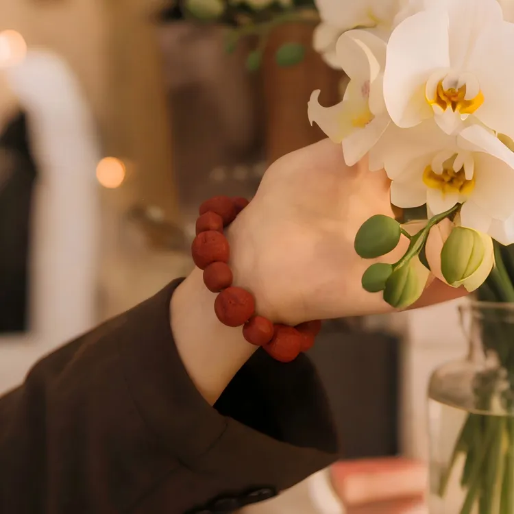 【 花蕊夫人・无相佛】佛本无像，相由心生纯手工制作合香珠手串