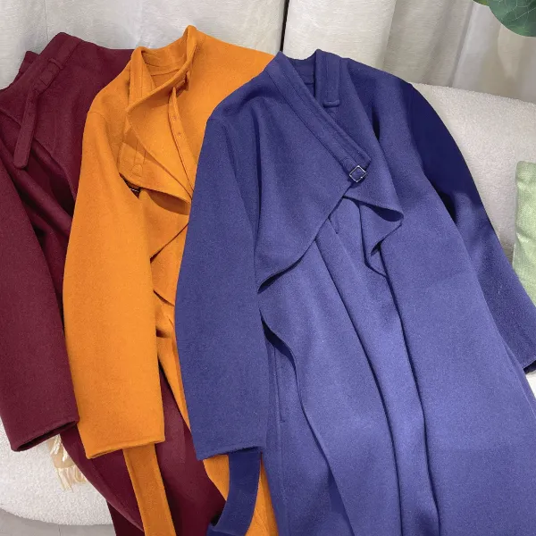 双面羊驼绒呢子大衣女2025秋冬新款赫本风韩系中长款高级感外套