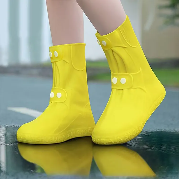 鞋套防水加厚男女款高筒防滑防雨鞋套耐磨硅胶雨靴下雨天脚套儿童