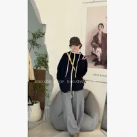 【私服卫衣】只出不进秋季新款韩系休闲宽松简约基础百搭开衫卫衣