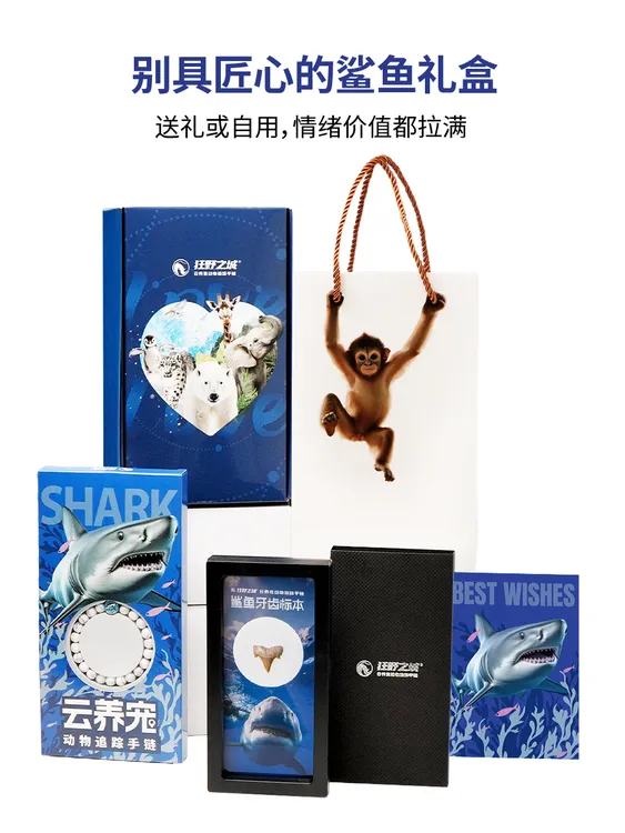 【鲨鱼礼盒】云养宠动物追踪手链