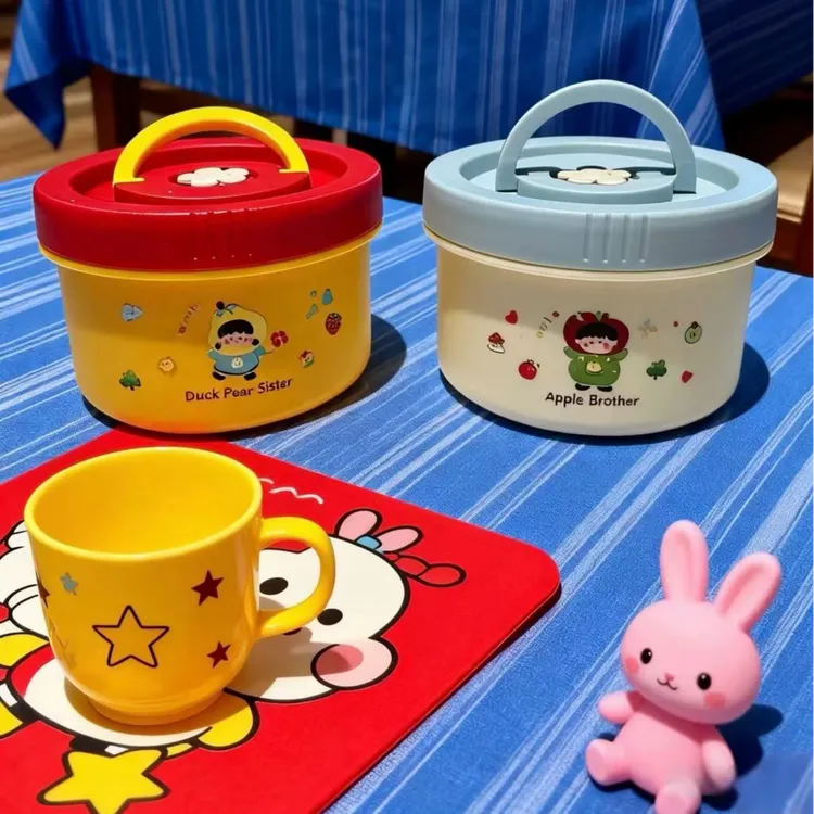 新款双层保鲜盒玻璃内胆微波炉带盖加热密封带饭餐盒蒸蛋碗