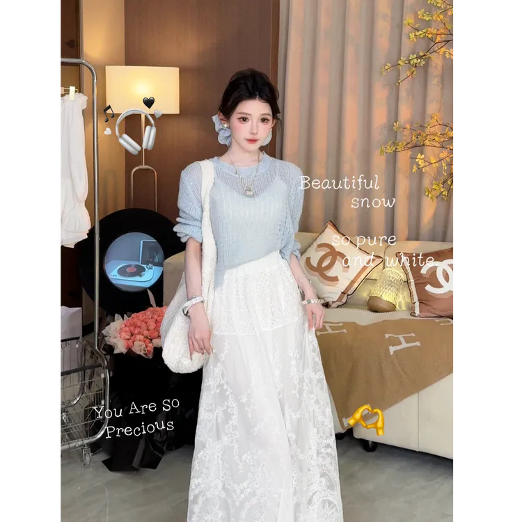 【千寻严选】半身裙夏季时尚气质百搭显瘦复古设计感裙子C5BSQ7745A