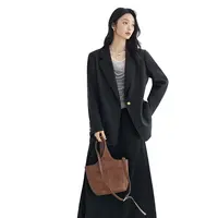 对白法式通勤宽松西装外套女季新款高级感DYZB-FDX051
