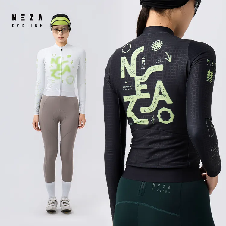 NEZA「罴.璇砂」男女款薄绒长袖保暖骑行服秋季公路自行车