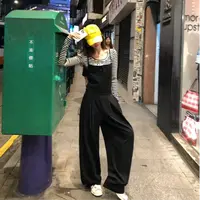 婉君Q【减龄背带裤】秋季高腰休闲阔腿拖地连体裤LWJ25B2K1233