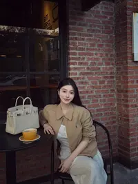 小马刺绣短款夹克女polo翻领外套老钱风常规拉链