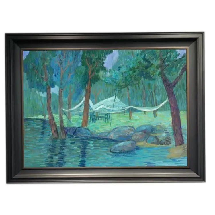 优秀青年油画家杨云敬油画原作《悠悠夏日长》布面丙烯