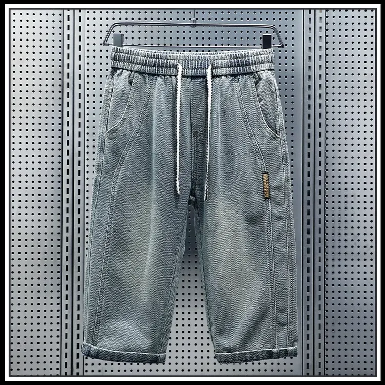 GS2025夏季新款星空纹七分裤男士款中裤7分裤子百搭宽松牛仔裤