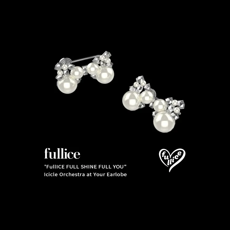 FULLICESTUDIO甜心扣蝴蝶结ins小饰品珍珠甜美耳骨夹