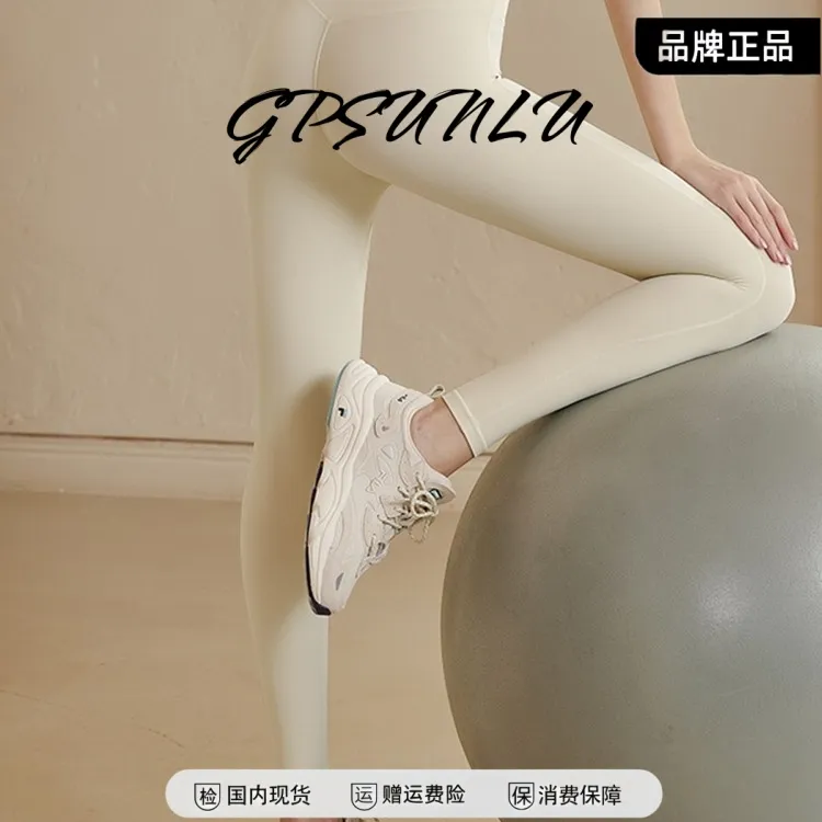 gpsunlu无尴尬线健身裤女高腰提臀裸感运动长裤高弹紧身瑜伽裤