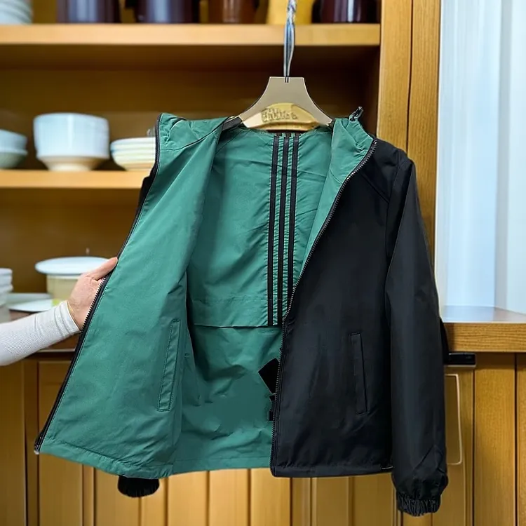 6618（双面服）春季新款时尚百搭连帽休闲夹克外套