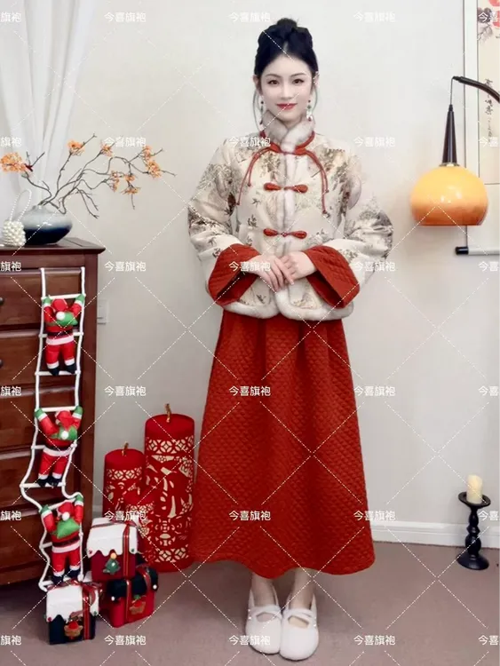 【今喜-吉祥如意】新中式国风提花外套复古矜贵秋冬优雅上衣