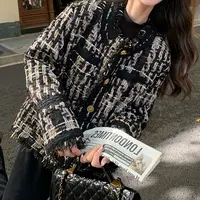 【豌豆】2025-春季新款小香风时尚外套女小个子短款上衣潮韩版气质