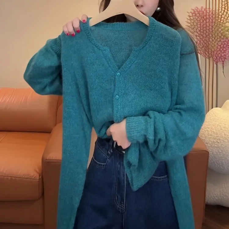 高级感温柔风韩系百搭显瘦针织开衫小众女装2025新品百搭洋气时尚