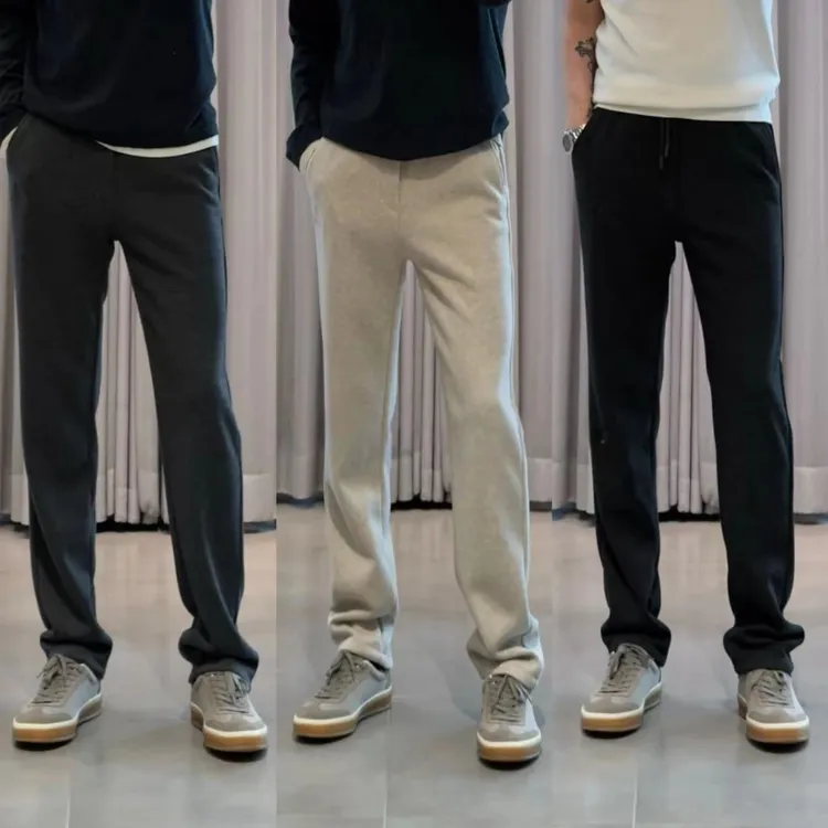 极简老钱风男士秋季舒适百搭设计高品质时尚潮流简约直筒休闲裤