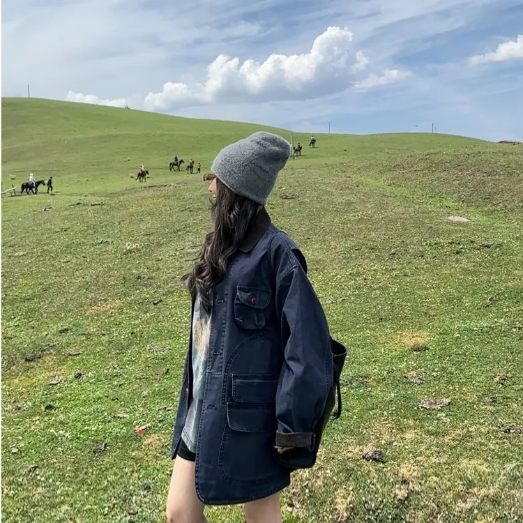 AMAZING IN | 1oo%棉 | 复古工装夹克外套女 A250701-AI57BTJ5508