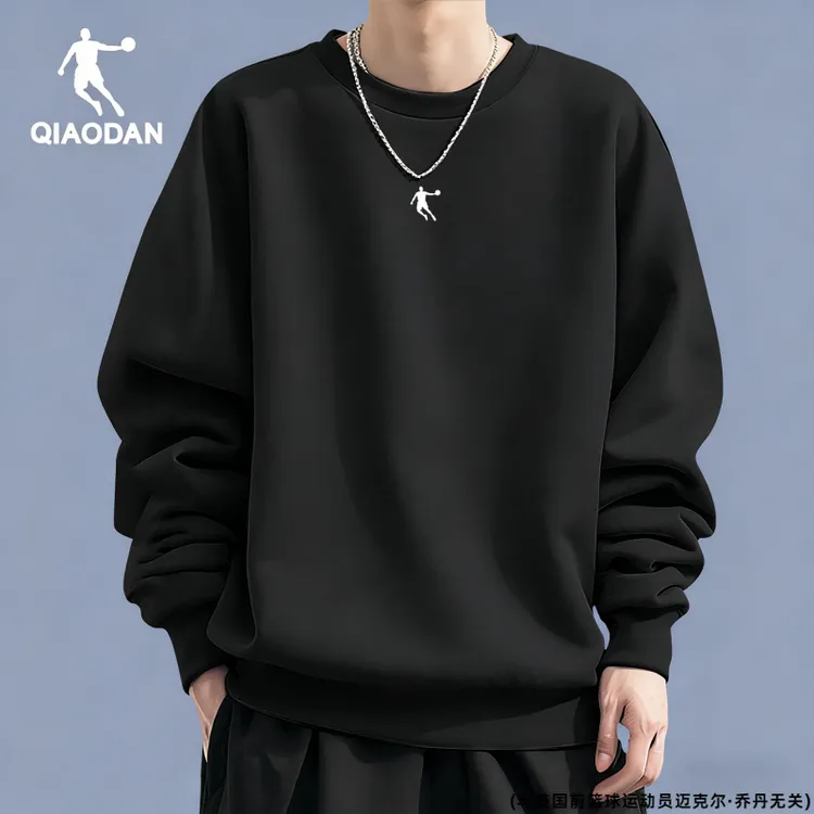 乔丹卫衣男冬季2025新款宽松圆领长袖外套官方旗舰男士运动上衣